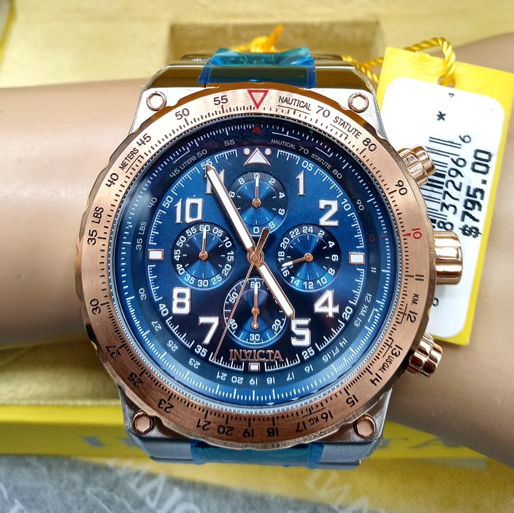 FIRM PRICE-Invicta Aviator Nautical Chronograph men's Watch